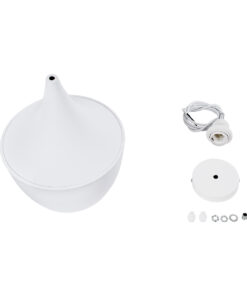 GLOBOSTAR® SHANGHAI 01026-A Μοντέρνο Κρεμαστό Φωτιστικό Οροφής με Ντουί 1 x E27 AC 220-240V IP20 - Λευκό & Χρυσό - Μ24 x Π24 x Υ30cm 21 01026 a 10