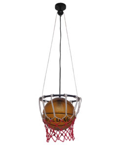 GloboStar® GLOBOSTAR® NBA 01027 Μοντέρνο Κρεμαστό Φωτιστικό Οροφής με Ντουί 1 x E27 AC 220-240V IP20 - Πορτοκαλί - Μ32 x Π32 x Υ58cm