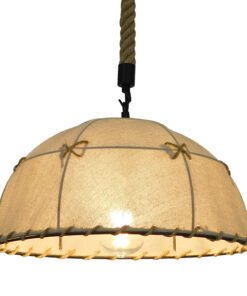 GloboStar® GLOBOSTAR® ANTOINETTE 01028 Vintage Κρεμαστό Φωτιστικό Οροφής με Ντουί 1 x E27 AC 220-240V IP20 - Μπεζ - Μ35 x Π35 x Υ20cm