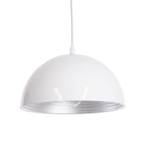 GloboStar® GLOBOSTAR® CHIME 01030 Μοντέρνο Κρεμαστό Φωτιστικό Οροφής με Ντουί 1 x E27 AC 220-240V IP20 - Λευκό - Μ30 x Π30 x Υ16cm