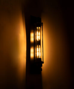 Alternative view of GLOBOSTAR® BESPOKE 01033 Vintage Φωτιστικό Τοίχου - Απλίκα με Ντουί 1 x E27 AC 220-240V IP20 - Μαύρο - Μ10 x Π10 x Υ47cm