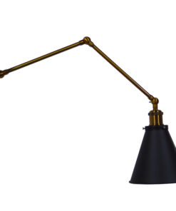 Alternative view of GLOBOSTAR® CRUCE 01037 Vintage Φωτιστικό Τοίχου - Απλίκα με Ντουί 1 x E27 AC 220-240V IP20 - Μαύρο & Χρυσό - Μ19 x Π63 x Υ77cm