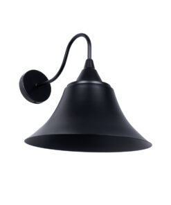 GloboStar® GLOBOSTAR® BELL 01038 Vintage Φωτιστικό Τοίχου - Απλίκα με Ντουί 1 x E27 AC 220-240V IP20 - Μαύρο - Μ35 x Π28.5 x Υ30cm