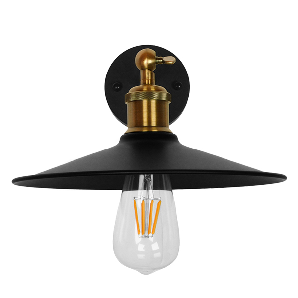 GLOBOSTAR® MINIMALL 01039 Vintage Φωτιστικό Τοίχου - Απλίκα με Ντουί 1 x E27 AC 220-240V IP20 - Μαύρο & Χρυσό - Μ22 x Π39 x Υ18cm 5 GLOBOSTAR® MINIMALL 01039 Vintage Φωτιστικό Τοίχου - Απλίκα με Ντουί 1 x E27 AC 220-240V IP20 - Μαύρο & Χρυσό - Μ22 x Π39 x Υ18cm - Image 4