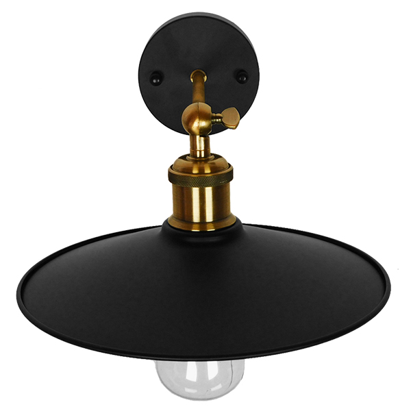 GLOBOSTAR® MINIMALL 01039 Vintage Φωτιστικό Τοίχου - Απλίκα με Ντουί 1 x E27 AC 220-240V IP20 - Μαύρο & Χρυσό - Μ22 x Π39 x Υ18cm 7 GLOBOSTAR® MINIMALL 01039 Vintage Φωτιστικό Τοίχου - Απλίκα με Ντουί 1 x E27 AC 220-240V IP20 - Μαύρο & Χρυσό - Μ22 x Π39 x Υ18cm - Image 6