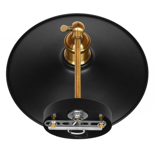 GLOBOSTAR® MINIMALL 01039 Vintage Φωτιστικό Τοίχου - Απλίκα με Ντουί 1 x E27 AC 220-240V IP20 - Μαύρο & Χρυσό - Μ22 x Π39 x Υ18cm 8 GLOBOSTAR® MINIMALL 01039 Vintage Φωτιστικό Τοίχου - Απλίκα με Ντουί 1 x E27 AC 220-240V IP20 - Μαύρο & Χρυσό - Μ22 x Π39 x Υ18cm - Image 7