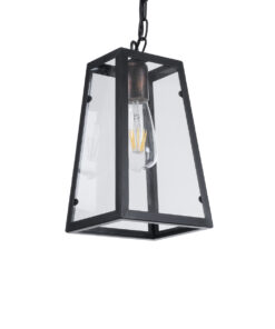 GloboStar® GLOBOSTAR® LIMA 01040 Vintage Κρεμαστό Φωτιστικό Οροφής με Ντουί 1 x E27 AC 220-240V IP20 - Μαύρο - Μ17 x Π14 x Υ26cm