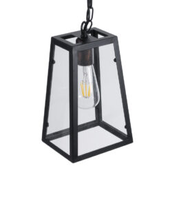 GLOBOSTAR® LIMA 01040 Vintage Κρεμαστό Φωτιστικό Οροφής με Ντουί 1 x E27 AC 220-240V IP20 - Μαύρο - Μ17 x Π14 x Υ26cm 15 01040 7