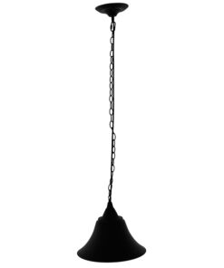 GloboStar® GLOBOSTAR® CLOCHER 01041 Vintage Κρεμαστό Φωτιστικό Οροφής με Ντουί 1 x E27 AC 220-240V IP20 - Μαύρο - Μ29 x Π29 x Υ34cm