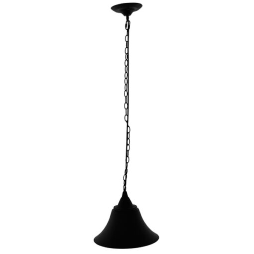 GloboStar® GLOBOSTAR® CLOCHER 01041 Vintage Κρεμαστό Φωτιστικό Οροφής με Ντουί 1 x E27 AC 220-240V IP20 - Μαύρο - Μ29 x Π29 x Υ34cm