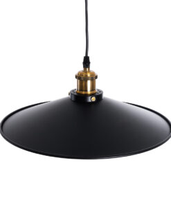 GLOBOSTAR® CARAVEL 01042 Vintage Κρεμαστό Φωτιστικό Οροφής με Ντουί 1 x E27 AC 220-240V IP20 - Μαύρο & Χρυσό - Μ36 x Π36 x Υ10cm 14 01042 6