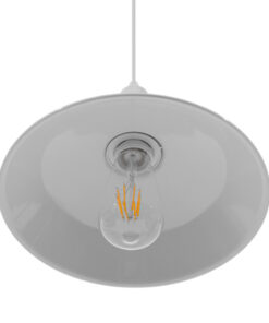 GLOBOSTAR® RAY 01044 Vintage Κρεμαστό Φωτιστικό Οροφής με Ντουί 1 x E27 AC 220-240V IP20 - Λευκό - Μ26 x Π26 x Υ25cm 11 01044 6