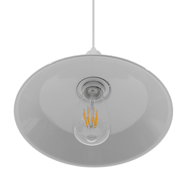 GLOBOSTAR® RAY 01044 Vintage Κρεμαστό Φωτιστικό Οροφής με Ντουί 1 x E27 AC 220-240V IP20 - Λευκό - Μ26 x Π26 x Υ25cm 6 GLOBOSTAR® RAY 01044 Vintage Κρεμαστό Φωτιστικό Οροφής με Ντουί 1 x E27 AC 220-240V IP20 - Λευκό - Μ26 x Π26 x Υ25cm - Image 5