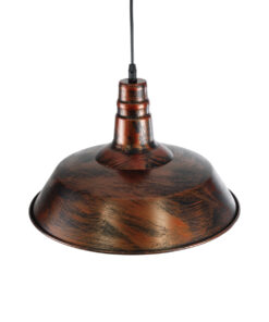 GLOBOSTAR® RAY 01046 Vintage Κρεμαστό Φωτιστικό Οροφής με Ντουί 1 x E27 AC 220-240V IP20 - Χάλκινο Εφέ Σκουριάς - Μ36 x Π36 x Υ25cm 15 01046 6