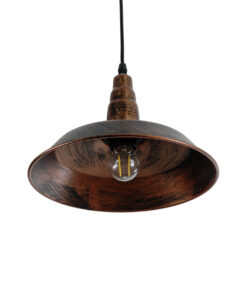 GLOBOSTAR® RAY 01047 Vintage Κρεμαστό Φωτιστικό Οροφής με Ντουί 1 x E27 AC 220-240V IP20 - Χάλκινο - Μ26 x Π26 x Υ20cm 15 01047 6