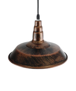 GLOBOSTAR® RAY 01047 Vintage Κρεμαστό Φωτιστικό Οροφής με Ντουί 1 x E27 AC 220-240V IP20 - Χάλκινο - Μ26 x Π26 x Υ20cm 16 01047 7