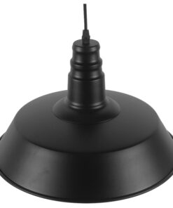 GLOBOSTAR® RAY 01049 Vintage Κρεμαστό Φωτιστικό Οροφής με Ντουί 1 x E27 AC 220-240V IP20 - Μαύρο - Μ36 x Π36 x Υ25cm 10 01049 4