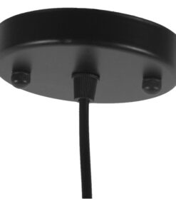 GLOBOSTAR® RAY 01049 Vintage Κρεμαστό Φωτιστικό Οροφής με Ντουί 1 x E27 AC 220-240V IP20 - Μαύρο - Μ36 x Π36 x Υ25cm 13 01049 7