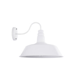 GloboStar® SORD 01051 Vintage Επιτοίχιο Φωτιστικό Απλίκα Μονόφωτο 1 x E27 IP20 Λευκό Μέταλλο - Μ36 x Π42 x Υ32cm 11 01051 5