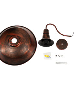 GLOBOSTAR® RAY 01052 Vintage Φωτιστικό Τοίχου - Απλίκα με Ντουί 1 x E27 AC 220-240V IP20 - Χάλκινο Εφέ Σκουριάς - Μ36 x Π42 x Υ32cm 10 01052 5