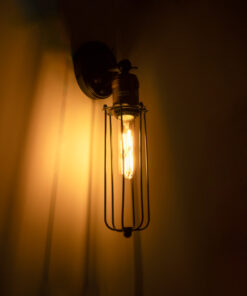 Alternative view of GLOBOSTAR® CATEL 01055 Vintage Φωτιστικό Τοίχου - Απλίκα με Ντουί 1 x E27 AC 220-240V IP20 - Μαύρο & Χρυσό - Μ11 x Π10.5 x Υ36cm