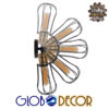 GloboStar® GLOBOSTAR® CATEL 01056 Vintage Φωτιστικό Τοίχου - Απλίκα με Ντουί 1 x E27 AC 220-240V IP20 - Μαύρο & Χρυσό - Μ12 x 15 x Υ32cm