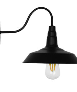 GLOBOSTAR® RAY 01065 Vintage Φωτιστικό Τοίχου - Απλίκα με Ντουί 1 x E27 AC 220-240V IP20 - Μαύρο - Μ26 x Π37 x Υ32cm 9 01065 4