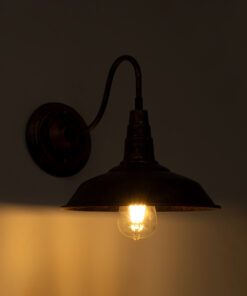 Alternative view of GLOBOSTAR® RAY 01067 Vintage Φωτιστικό Τοίχου - Απλίκα με Ντουί 1 x E27 AC 220-240V IP20 - Χάλκινο Εφέ Σκουριάς - Μ26 x Π37 x Υ32cm