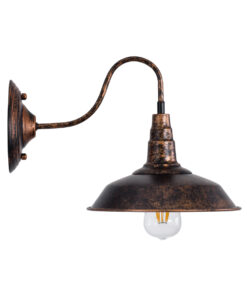 GLOBOSTAR® RAY 01067 Vintage Φωτιστικό Τοίχου - Απλίκα με Ντουί 1 x E27 AC 220-240V IP20 - Χάλκινο Εφέ Σκουριάς - Μ26 x Π37 x Υ32cm 9 01067 3