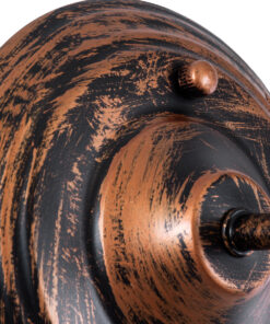 GLOBOSTAR® RAY 01067 Vintage Φωτιστικό Τοίχου - Απλίκα με Ντουί 1 x E27 AC 220-240V IP20 - Χάλκινο Εφέ Σκουριάς - Μ26 x Π37 x Υ32cm 11 01067 5