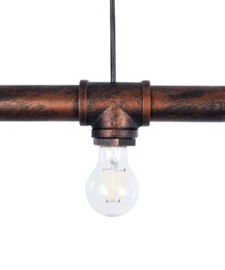 GLOBOSTAR® CANAL 01070 Vintage Κρεμαστό Φωτιστικό Οροφής με Ντουί 5 x E27 AC 220-240V IP20 - Χάλκινο Εφέ Σκουριάς - Μ88 x Π5 x Υ7cm 19 01070 10