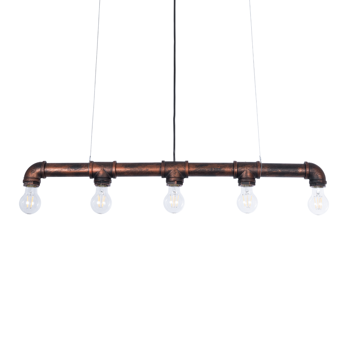 GLOBOSTAR® CANAL 01070 Vintage Κρεμαστό Φωτιστικό Οροφής με Ντουί 5 x E27 AC 220-240V IP20 - Χάλκινο Εφέ Σκουριάς - Μ88 x Π5 x Υ7cm 2 GloboStar® GLOBOSTAR® CANAL 01070 Vintage Κρεμαστό Φωτιστικό Οροφής με Ντουί 5 x E27 AC 220-240V IP20 - Χάλκινο Εφέ Σκουριάς - Μ88 x Π5 x Υ7cm