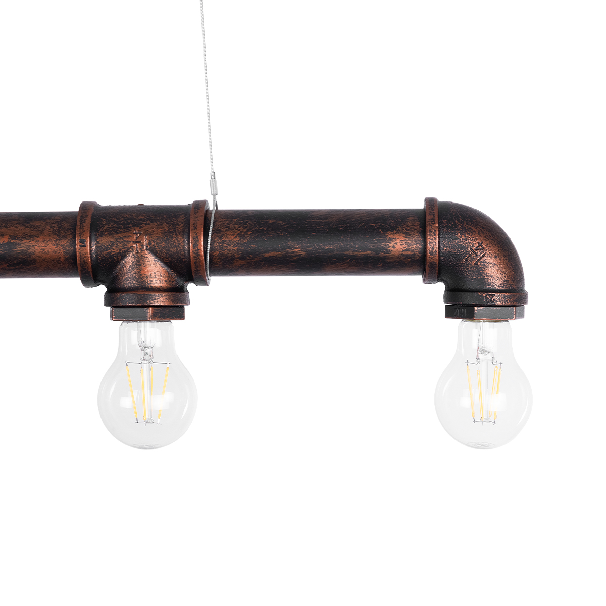 GLOBOSTAR® CANAL 01070 Vintage Κρεμαστό Φωτιστικό Οροφής με Ντουί 5 x E27 AC 220-240V IP20 - Χάλκινο Εφέ Σκουριάς - Μ88 x Π5 x Υ7cm 8 GLOBOSTAR® CANAL 01070 Vintage Κρεμαστό Φωτιστικό Οροφής με Ντουί 5 x E27 AC 220-240V IP20 - Χάλκινο Εφέ Σκουριάς - Μ88 x Π5 x Υ7cm - Image 7