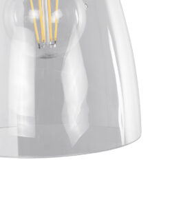 GloboStar® LYDIA 01071 Vintage Επιτοίχιο Φωτιστικό Απλίκα Μονόφωτο 1 x E27 IP20 Μαύρο & Χρυσό Μέταλλο με Διάφανο Γυαλί - Μ14 x Π26 x Υ30cm 15 01071 6