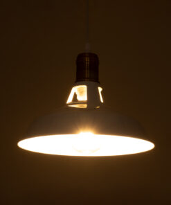 Alternative view of GLOBOSTAR® ANER 01072 Vintage Κρεμαστό Φωτιστικό Οροφής με Ντουί 1 x E27 AC 220-240V IP20 - Λευκό & Χρυσό - Μ27.5 x Π27.5 x Υ19cm