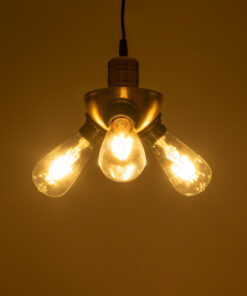 Alternative view of GLOBOSTAR® COPPER 01076 Vintage Κρεμαστό Φωτιστικό Οροφής με Ντουί 3 x E27 AC 220-240V IP20 - Χρυσό & Μαύρο - Μ14 x Π14 x Υ13cm