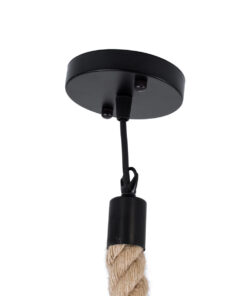 GLOBOSTAR® FRAISE 01077 Vintage Κρεμαστό Φωτιστικό Οροφής με Ντουί 1 x E27 AC 220-240V IP20 - Μαύρο & Μπεζ - Μ32 x Π4 x Υ32cm 17 01077 8