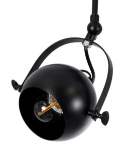 GloboStar® CANNES 01081 Μοντέρνο Φωτιστικό Οροφής Ράγα Δίφωτο 2 x E27 IP20 Μαύρο Μέταλλο - Μ61 x Π12 x Υ48cm 16 01081 7