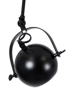 GloboStar® CANNES 01081 Μοντέρνο Φωτιστικό Οροφής Ράγα Δίφωτο 2 x E27 IP20 Μαύρο Μέταλλο - Μ61 x Π12 x Υ48cm 17 01081 8