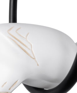 GloboStar® DOVE 01086 Vintage Επιτοίχιο Φωτιστικό Απλίκα Δίφωτο 2 x E14 IP20 Μαύρο & Λευκό Μέταλλο με Μπεζ Ύφασμα - Μ28 x Π28 x Υ30cm 12 01086 6