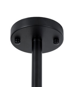 GloboStar® LUNA 01087 Μοντέρνο Φωτιστικό Οροφής Μπάλα Τριφωτο 3 x E27 IP20 Μαύρο Μέταλλο με Λευκό Γυαλί - Μ45 x Π45 x Υ40cm 16 01087 7