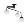 GloboStar® GLOBOSTAR® SELINA 01089 Μοντέρνο Φωτιστικό Οροφής με Ντουί 3 x E27 AC 220-240V IP20 - Μαύρο & Λευκό - Μ60 x Π60 x Υ45cm