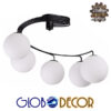 GLOBOSTAR® SELINA 01090 Μοντέρνο Φωτιστικό Οροφής με Ντουί 5 x E27 AC 220-240V IP20 - Μαύρο & Λευκό - Μ63 x Π63 x Υ47cm 1 GloboStar® GLOBOSTAR® SELINA 01090 Μοντέρνο Φωτιστικό Οροφής με Ντουί 5 x E27 AC 220-240V IP20 - Μαύρο & Λευκό - Μ63 x Π63 x Υ47cm