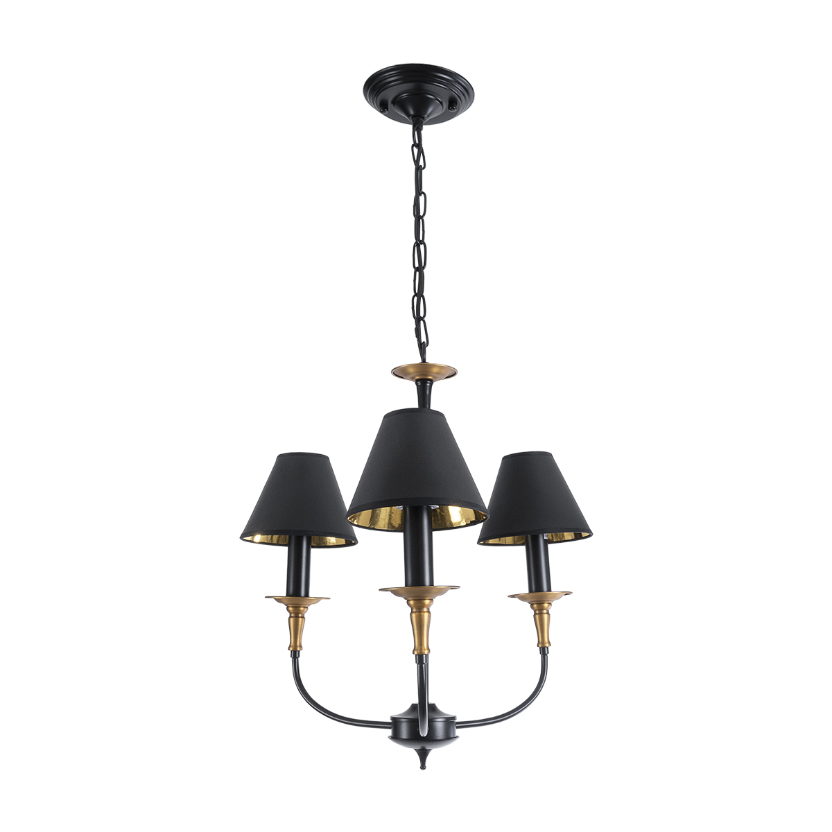 GLOBOSTAR® LIMI 01091 Vintage Κρεμαστό Φωτιστικό Οροφής με Ντουί 3 x E14 AC 220-240V IP20 - Μαύρο & Χρυσό - Μ55 x Π55 x Υ55cm 5 GLOBOSTAR® LIMI 01091 Vintage Κρεμαστό Φωτιστικό Οροφής με Ντουί 3 x E14 AC 220-240V IP20 - Μαύρο & Χρυσό - Μ55 x Π55 x Υ55cm - Image 3