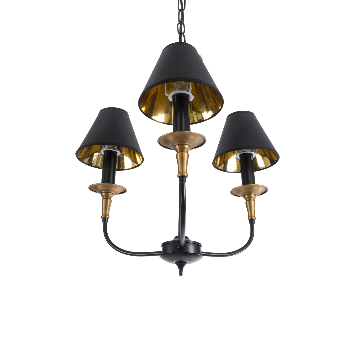 GLOBOSTAR® LIMI 01091 Vintage Κρεμαστό Φωτιστικό Οροφής με Ντουί 3 x E14 AC 220-240V IP20 - Μαύρο & Χρυσό - Μ55 x Π55 x Υ55cm 7 GLOBOSTAR® LIMI 01091 Vintage Κρεμαστό Φωτιστικό Οροφής με Ντουί 3 x E14 AC 220-240V IP20 - Μαύρο & Χρυσό - Μ55 x Π55 x Υ55cm - Image 5