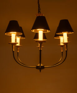 Alternative view of GLOBOSTAR® LIMI 01092 Vintage Κρεμαστό Φωτιστικό Οροφής με Ντουί 6 x E14 AC 220-240V IP20 - Μαύρο & Χρυσό - Μ70 x Π70 x Υ60cm