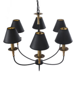 GLOBOSTAR® LIMI 01092 Vintage Κρεμαστό Φωτιστικό Οροφής με Ντουί 6 x E14 AC 220-240V IP20 - Μαύρο & Χρυσό - Μ70 x Π70 x Υ60cm 16 01092 7