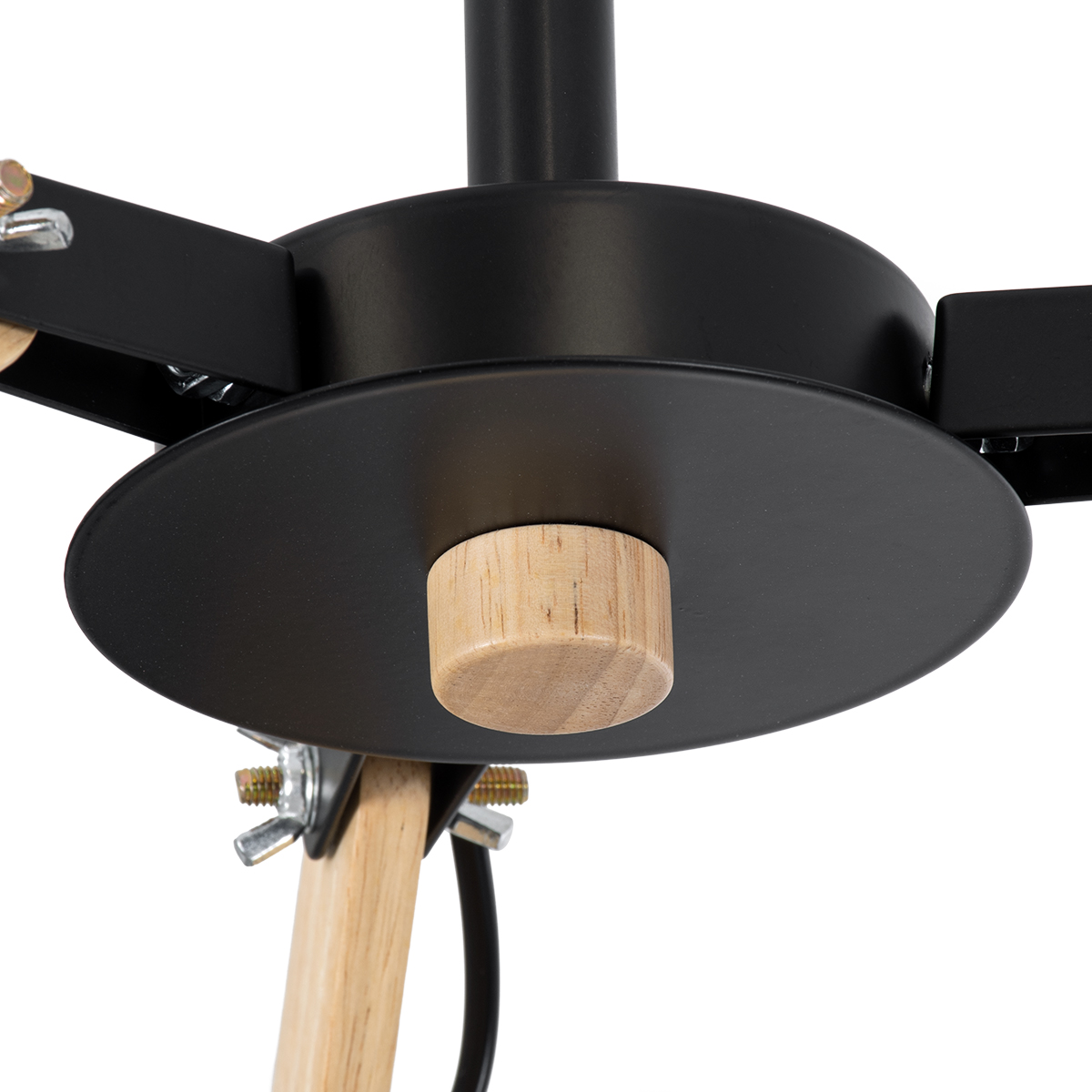 GloboStar® OLD SCHOOL 01093 Μοντέρνο Φωτιστικό Οροφής Καμπάνα Τρίφωτο 3 x E27 IP20 Μαύρο Μέταλλο με Μπεζ Ξύλο - Μ75 x Π75 x Υ35cm 9 GloboStar® OLD SCHOOL 01093 Μοντέρνο Φωτιστικό Οροφής Καμπάνα Τρίφωτο 3 x E27 IP20 Μαύρο Μέταλλο με Μπεζ Ξύλο - Μ75 x Π75 x Υ35cm - Image 7