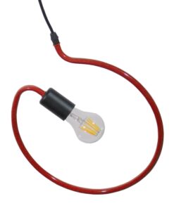 GLOBOSTAR® LIBBY 01095-1 Παιδικό Κρεμαστό Φωτιστικό Οροφής με Ντουί 1 x E27 AC 220-240V IP20 - Κόκκινο - Μ28 x Π28 x Υ16cm 13 01095 1 4