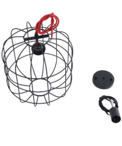 GLOBOSTAR® PARROT 01099 Μοντέρνο Κρεμαστό Φωτιστικό Οροφής με Ντουί 1 x E27 AC 220-240V IP20 - Μαύρο - Μ28 x Π28 x Υ30cm 20 01099 11